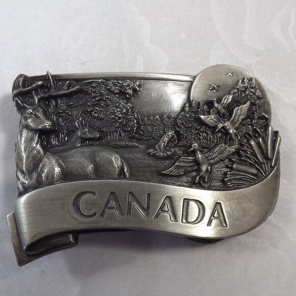 Bergamot Brass Works Other - Canada Wildlife Belt Buckle, Vintage 1988 Bergamot